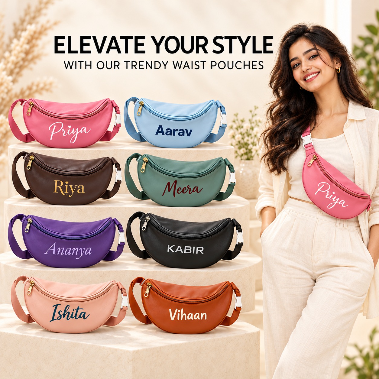 SP6 Personalised Faux Leather Chest/Waist Bag